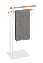 WENKO Piantana portasalviette e portabiti Macao, Acciaio, 43 x 79 x 24 cm, Bianco