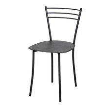 LARUSS 2 Sedie Cucina in Metallo Gloria Set di 2 SEDIE per Cucina Soggiorno Sala da Pranzo (Grigio)