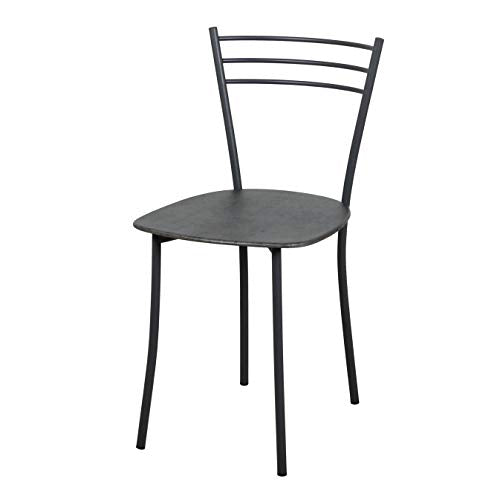 LARUSS 2 Sedie Cucina in Metallo Gloria Set di 2 SEDIE per Cucina Soggiorno Sala da Pranzo (Grigio)
