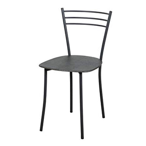 LARUSS 2 Sedie Cucina in Metallo Gloria Set di 2 SEDIE per Cucina Soggiorno Sala da Pranzo (Grigio)