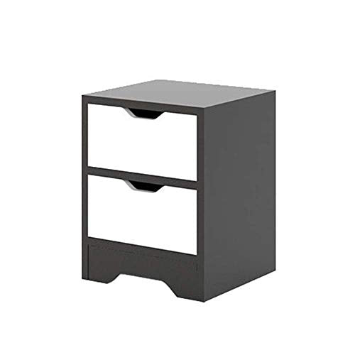 HYY-YY comodino nero comodino comodino comodino 2 cassetti comodino per camera da letto camera da letto comodini (colore : nero, dimensioni: 30 x 31,5 x 41,2 cm)