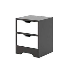 XUSHEN-HU comodino nero comodino 2 cassetti comodino per camera da letto uso moderno cassetto comodino (colore : nero, dimensioni: 30 * 31,5 * 41,2 cm)