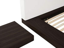 Beliani Letto in Legno Scuro Stile Giapponese con Rete a Doghe 180 x 200 cm Zen