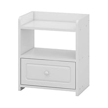 Comodini Bianco con Cassettiera, Tavolino in Legno Modern Simple Bedroom Night Stand Storage Unit MDF (Dimensioni : 1 Drawer)