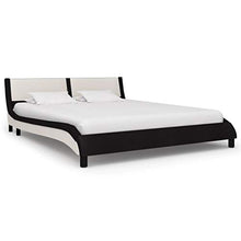 SKM Giroletto Nero e Bianco in Similpelle 160x200 cm (38.2kg) Nero-0345