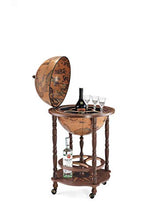 Zoffoli - Mappamondo Bar da Terra Enea, Portabottiglie, Legno, Fatto in Italia, 50 x 50 x h 90 cm
