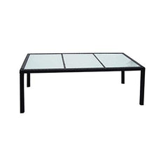 Tidyard Set da Pranzo da Giardino 9 pz con Cuscini in Polyrattan Nero, Set Mobili da Giardino in Rattan,Tavolo da Esterno 9 Posti, Tavolo con Sedie da Esterno 9 Posti 190 x 90 x 75 cm