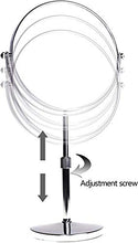ZCCL Supporto Regolabile in Altezza con ingrandimento 10x, 8 Pollici, Specchio a 360 ° Specchio da Bagno Rotante Cromato Specchio da Trucco Specchio da Barba Specchio da Bagno, Standard + 10 ingr