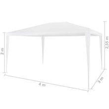 vidaXL Gazebo da Esterno Tenda per Feste 3x4 m Bianco Tendone da Giardino