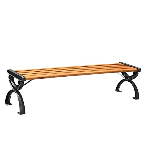 outdoor product Panchina da Giardino con Patio Esterno,Panca da Giardino con Schienale E Braccioli, Panca da Esterno con Seduta in Legno Massello Anticorrosivo E Struttura in Ghisa, per Veranda/Prato