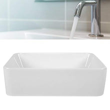 Lavabo quadrato per lavabo da appoggio con superficie non porosa per casa, 48,5 x 37,1 x 14 cm