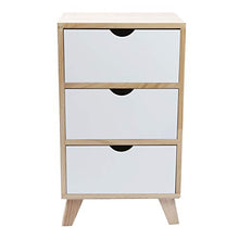 Dsrgwe Comodini Casalingino Comodino con 3 Cassetti Tavolo Notturno Facile Indtallazione per Camera da Letto Indoor