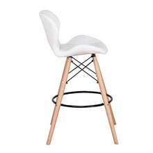 BenyLed Set di 2 Sedie da Bar in Pelle PU per Cucina e Patio Bar Sgabelli con Schienale 70 cm Altezza Bancone Sgabelli da Bar (Bianco)
