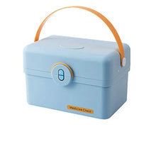 Home Scatola Medica di Grande capacità per la Medicina Deposito della Confezione di stoccaggio della Medicina di Emergenza per Cure mediche Kit di Pronto Soccorso (Color : Blue)