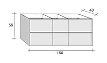 Cassetto a sinistra per mobili in legno stratificato a 6 porte Riho Andora per lavabo 160 x 55 x 48 cm