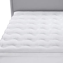 Bedsure Coprimaterasso Imbottito Letto Matrimoniale - Copri Materasso Ergonomico 150x200 con Spessore 3 cm, Coprimaterasso Ortopedico in Microfira con Disegno all'onda