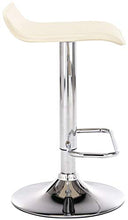 CLP Sgabello Bar Dyn Imbottito in Similpelle I Sedia Bancone Regolabile 60-78 CM I Sgabello Alto Girevole 360°, Colore:Crema