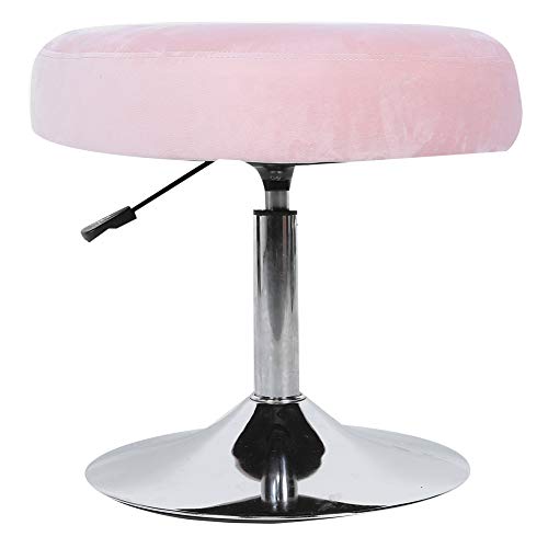 NJYT Sgabello Sedia Moderna Rotante Rotondo Regolabile A 360 Gradi Sedia Sgabello Sedia Mobili per Bagno Camera da Letto Rosa