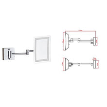 Specchio da bagno Mini Specchio Portatile Specchio di Bellezza con la Luce Pieghevole scalato Specchio per Il Trucco in Stile Europeo su Due Lati a LED Adatto a Camera da Letto e Bagno