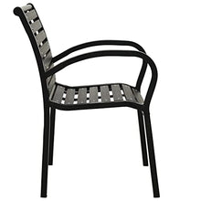 vidaXL 2X Sedie da Giardino Classiche Sedute Poltroncine con Braccioli Ricurvi Robuste Elegante Arredi da Esterno Grigio in Legno e Acciaio