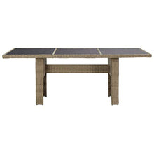 Qnotici Tavolo da Pranzo da Giardino Tavolo da Campeggio Tavolo da Buffet Tavolo da Festa tavolino da Giardino 200x100x74 cm Vetro e polyrattan Marrone e Nero