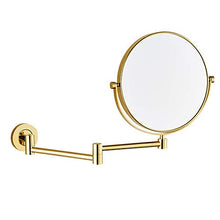 specchio trucco,specchio trucco,Specchio per il trucco pieghevole a scomparsa 3 volte da 6 pollici, specchio per il trucco di bellezza creativo per il bagno-oro