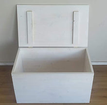 TOTAL WOOD 2012 Cassapanca Baule Contenitore in Legno 70x40x40cm Color Bianco decapato