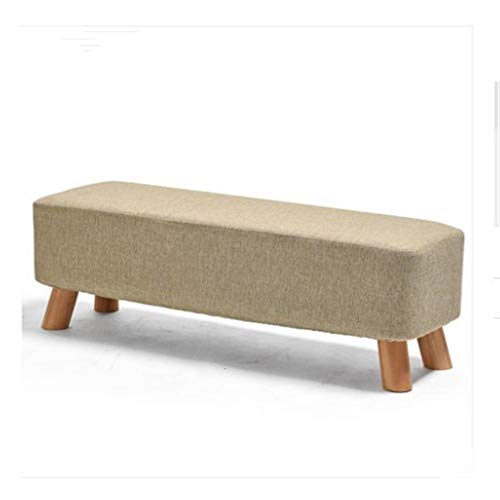 Sgabello Moderno Simple Fabric Sofa Sgabello in Legno massello Letto da Salotto Lounge Poggiapiedi Panchina Multifunzione Forte e Robusto (Colore : Grigio, Dimensione : 81 * 28 * 27cm)