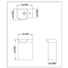 Alpenberger Set di mobili da bagno composto da lavabo con mobiletto colore rovere I design elegante piatto in ceramica preassemblato