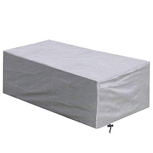 ZGQ Copertura Tavolo Esterno 140x140x90cm, Telo Copri per Mobili da Giardino, 420D Oxford Tessuto Impermeabili Copri Rettangolare, Arredo Esterno Copritavolo, Antivento UV, Antipolveretelo Protettivo