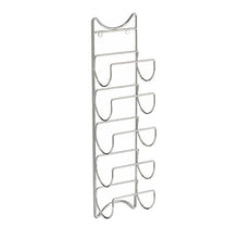 Zeller 27373 – Porta Bottiglie da Parete, 5 X Bottiglie, Metallo Cromato, ca. 15 x 10,5 x 61 cm