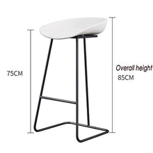 LTPY Sedia da Bar con Sgabello Alto in Stile Nordico, Moderna Sedia da Bar in Metallo da Bar per la casa Moderna A + (Colore: C, Dimensioni: Altezza Totale 85 cm)