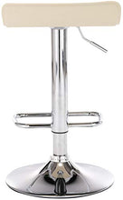 CLP Sgabello Bar Dyn Imbottito in Similpelle I Sedia Bancone Regolabile 60-78 CM I Sgabello Alto Girevole 360°, Colore:Crema