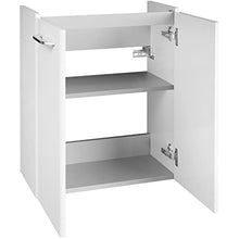 Fackelmann, set di mobili da bagno, 4 pezzi, Milano, WC con mobile sottolavello, 55 cm, specchio da bagno a LED