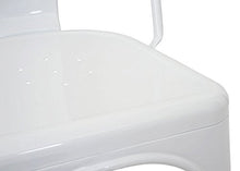 Set 2X sgabelli con Schienale bistrot Design Industriale HWC-A73 Metallo Verniciato Bianco