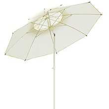 HWF Ombrellone 2,5 Milioni Ombrellone da Giardino, Ombrellone Parasole con Inclinazione, Beach Ombrellone da Giardino Parasole Protezione UPF50+, Ombrellone da Mercato per Balcone/Pesca/Cortile