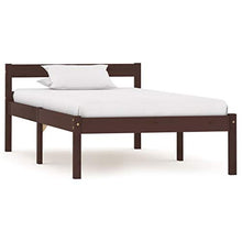 SKM Giroletto Marrone Scuro in Legno Massello di Pino 90x200 cm (12.92kg)