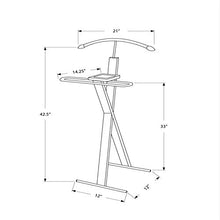 Tyueliang-Decoration AppendiabitiAppendiabiti in Metallo Cromato Struttura in Legno Camera da Letto Armadio Guardaroba Valet -BrownLibreriaEspositoreCorridoio