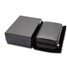 XZJJZ Desktop Cigar Humidor - Cigar Box Desktop Resistente all'Uso e sigillato Portatile Legno di Cedro Cigar Humidor Box Viaggi (Color : Black)