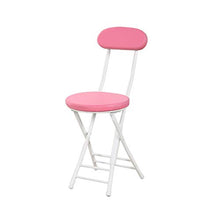 Sedie Pieghevoli 2 Pezzi Sgabello Pieghevole, Sgabello da Bar Con Schienale, Pieghevole Piccolo Sgabello Rotondo Portatile per Casa, Cucina, Patio, Giardino Pieghevoli Ufficio ( Color : Pink )