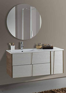 Set Mobile Lavabo Specchio LED Arredo Bagno Moderno Philadelphia120 CERAMICHEMIRANDA-Larice