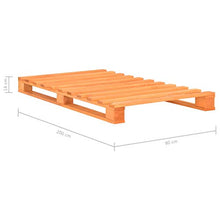 SKM Giroletto in Pallet Marrone Legno Massello di Pino 90x200 cm (20.7kg)