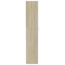 FAMIROSA Armadietto Bianco e Rovere Sonoma 80x35,5x180 cm in Truciolato