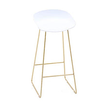 MJY High-End Bar Stool Moda Ferro battuto Bar Stool Cucina Colazione sedia Torna poggiapiedi Design Bianco (Altezza seduta: 75cm)