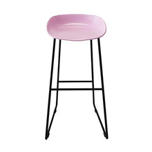GYPPG Sgabelli Bar Seggiolone Moderno Poggiapiedi Sgabelli Bar Sgabello Alto in Ferro Moderno Sedile in plastica PP per Cucina Sedia Pranzo Ufficio Aziendale Ristorante, Gambe in Metallo