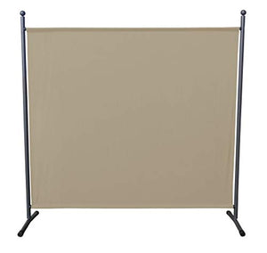 QUICK STAR Paravento da Giardino 180 x 178 cm Divisorio in Tessuto Balcone Protezione della Privacy Beige