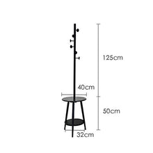 JIAO PAI creatività Coat Rack, semplicità Multifunzione Bagagli Tavolino Ingresso Pacchetto Key Water Abbigliamento Coppa Rack Soggiorno Ufficio (Color : Black, Size : 175 * 40CM)