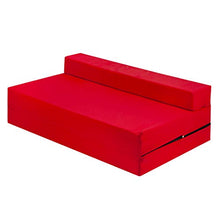 G&H - Materasso pieghevole pieghevole per letto matrimoniale, con rivestimento rimovibile, colore: Rosso
