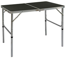 AMANKA Tavolino da PIC-nic 90x60x70cm Tavolo da Campeggio in Alluminio Altezza Regolabile Pieghevole Formato Valigia Grigio Scuro