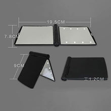 LALAWO Jingzi Specchio cosmetico a LED Pieghevole Specchio Doppio Portatile dimmerabile 2 Volte ingranditore + Specchio Piatto Dimensioni Prodotto: Lunghezza 7.8 Spessore 1.2 Altezza 10.4 cm